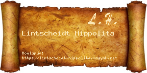 Lintscheidt Hippolita névjegykártya